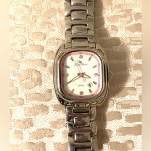 LUCIEN PICARD WOMENS QUARTZ WATCH with date and stainless steel band